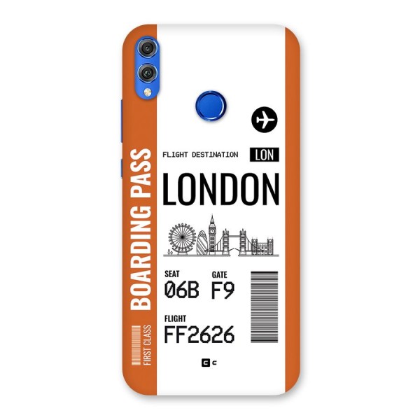 London Boarding Pass Back Case for Honor 8X