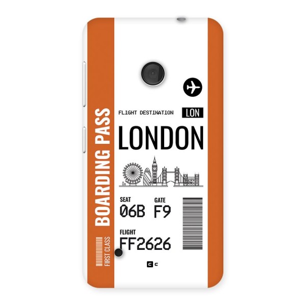 London Boarding Pass Back Case for Lumia 530