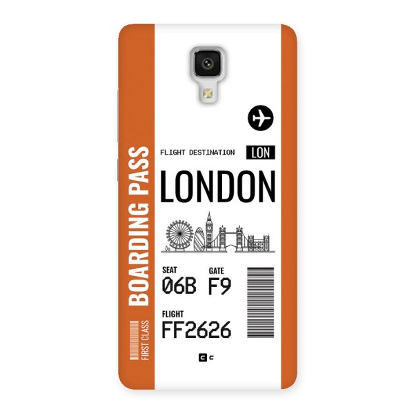 London Boarding Pass Back Case for Mi4