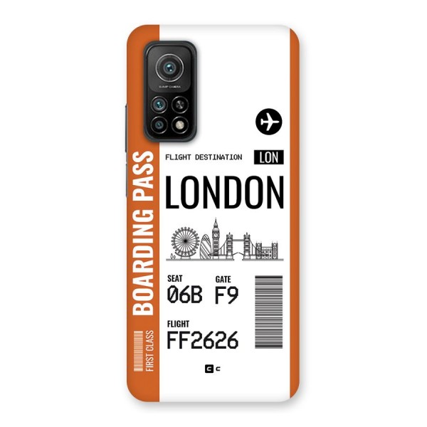 London Boarding Pass Back Case for Mi 10T Pro 5G