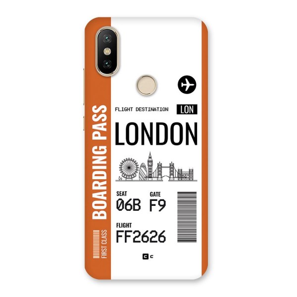 London Boarding Pass Back Case for Mi A2