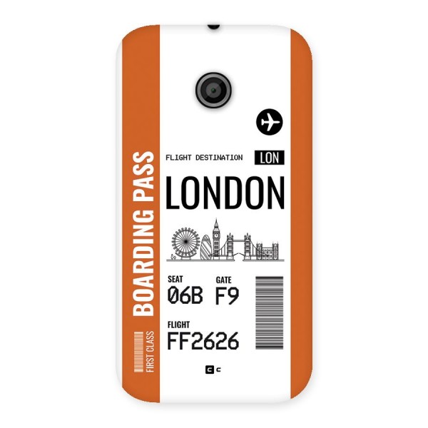 London Boarding Pass Back Case for Moto E