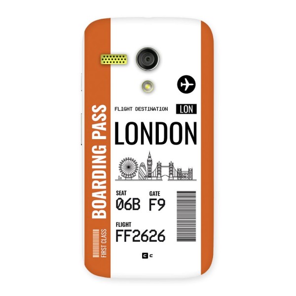 London Boarding Pass Back Case for Moto G