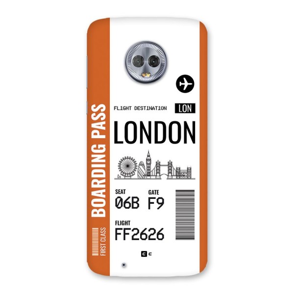 London Boarding Pass Back Case for Moto G6