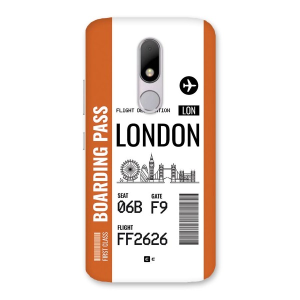 London Boarding Pass Back Case for Moto M