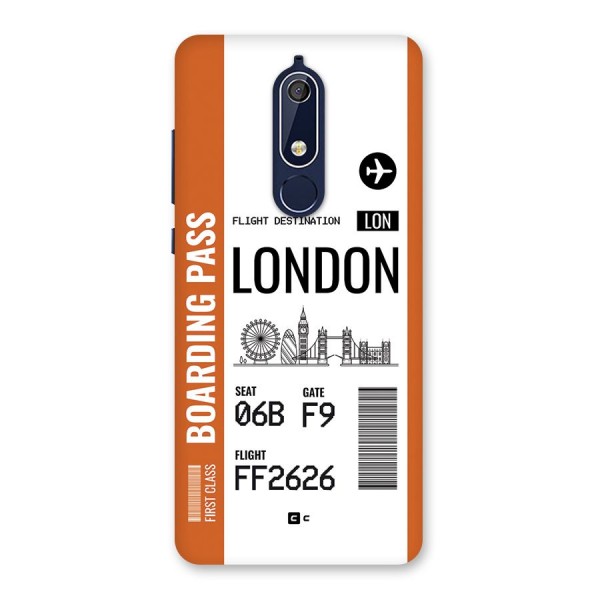 London Boarding Pass Back Case for Nokia 5.1