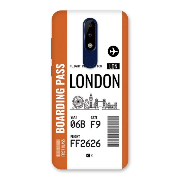 London Boarding Pass Back Case for Nokia 5.1 Plus