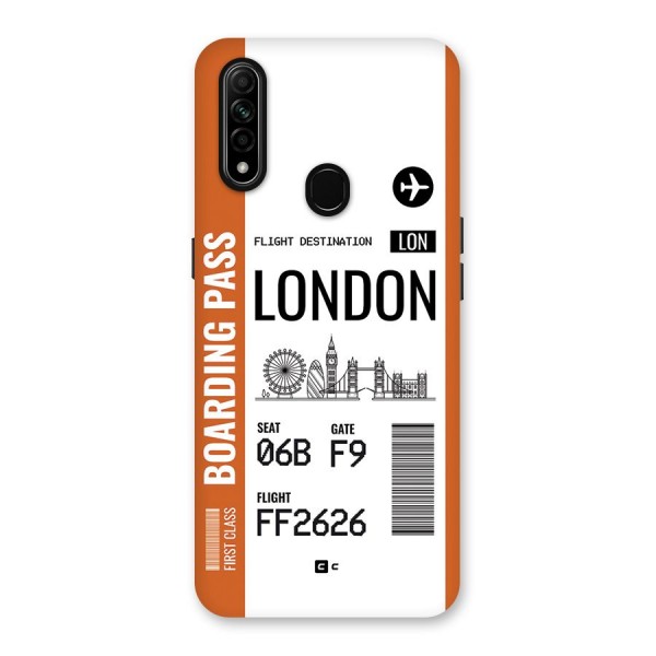 London Boarding Pass Back Case for Oppo A31