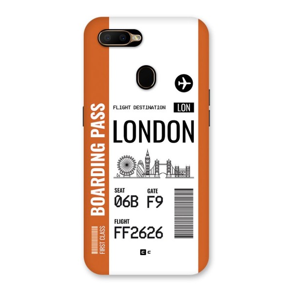 London Boarding Pass Back Case for Oppo A5s