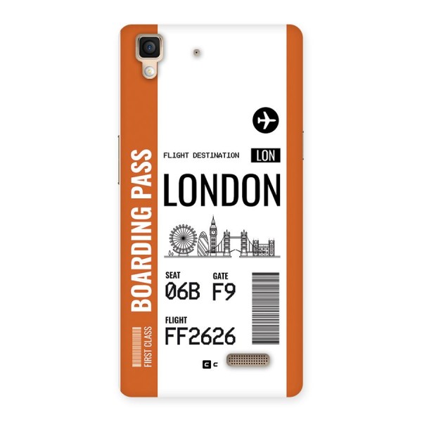 London Boarding Pass Back Case for Oppo R7