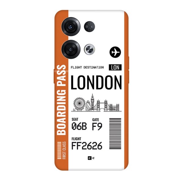 London Boarding Pass Back Case for Oppo Reno8 Pro 5G