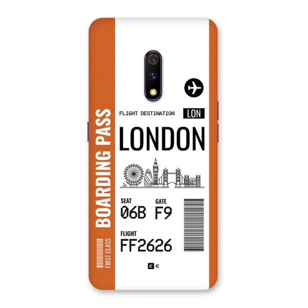 London Boarding Pass Back Case for Realme X