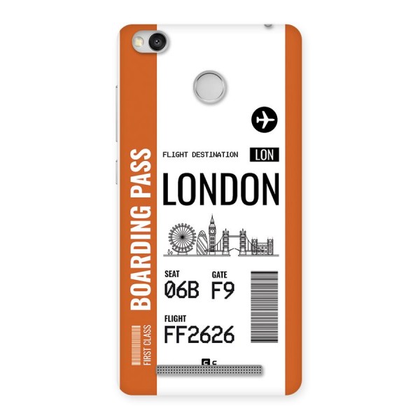 London Boarding Pass Back Case for Redmi 3S Prime