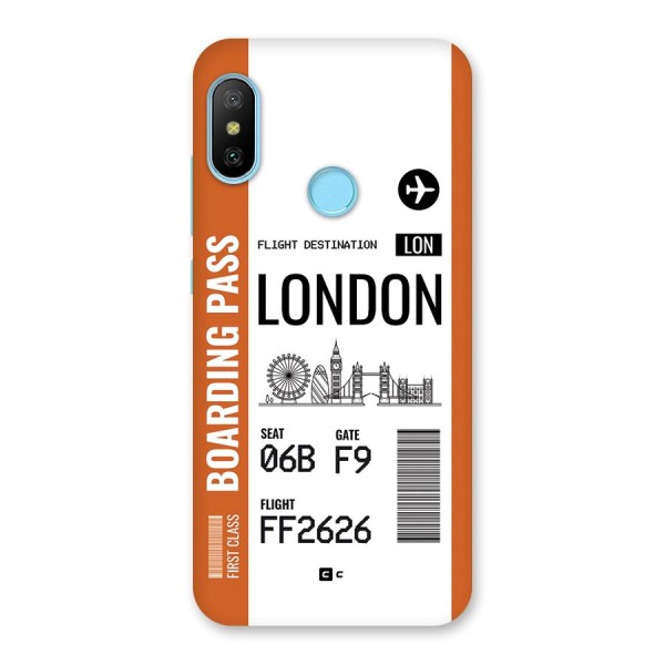 London Boarding Pass Back Case for Redmi 6 Pro