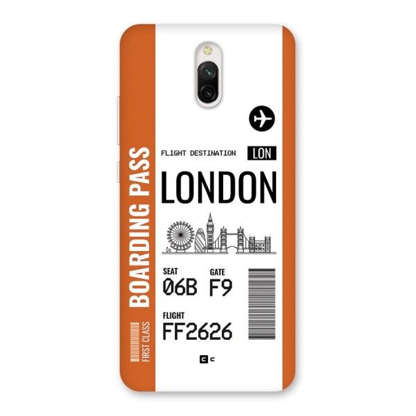 London Boarding Pass Back Case for Redmi 8A Dual