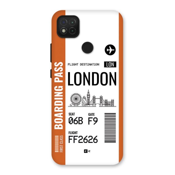 London Boarding Pass Back Case for Redmi 9