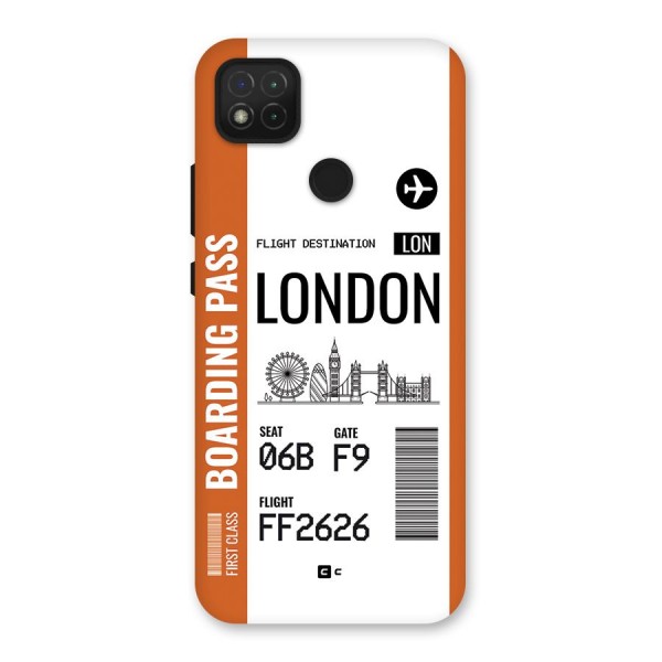 London Boarding Pass Back Case for Redmi 9C