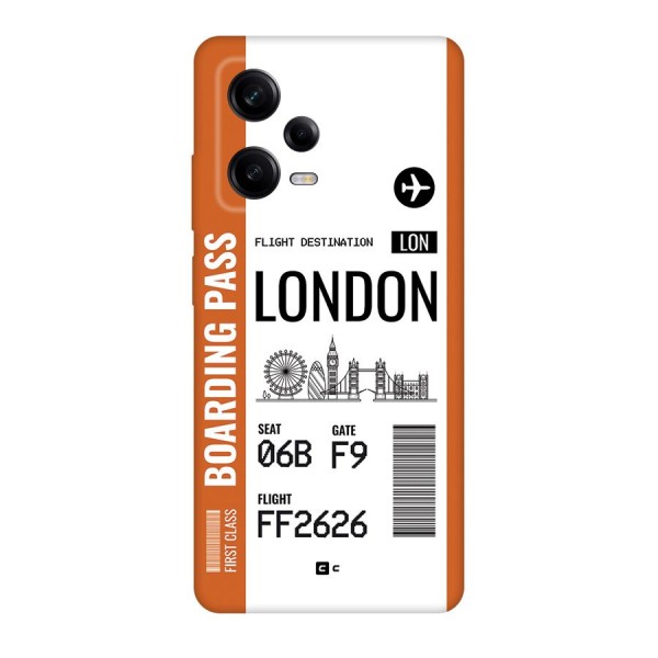 London Boarding Pass Back Case for Redmi Note 12 Pro