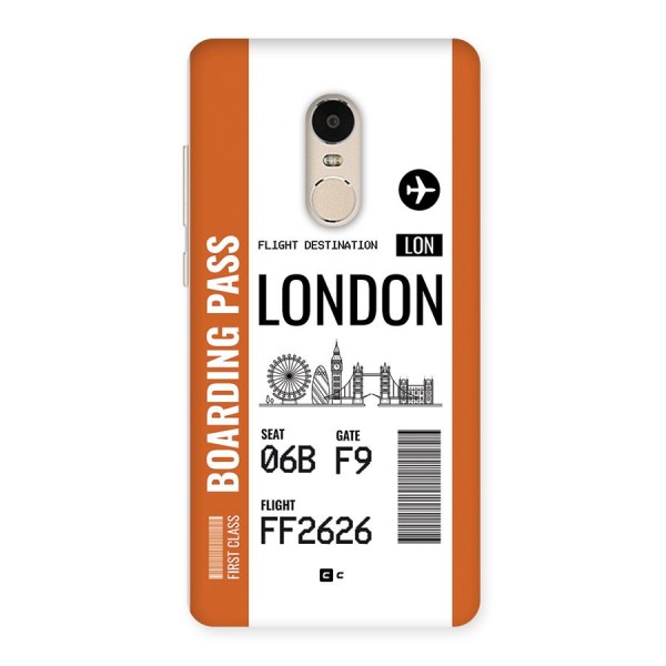 London Boarding Pass Back Case for Redmi Note 4