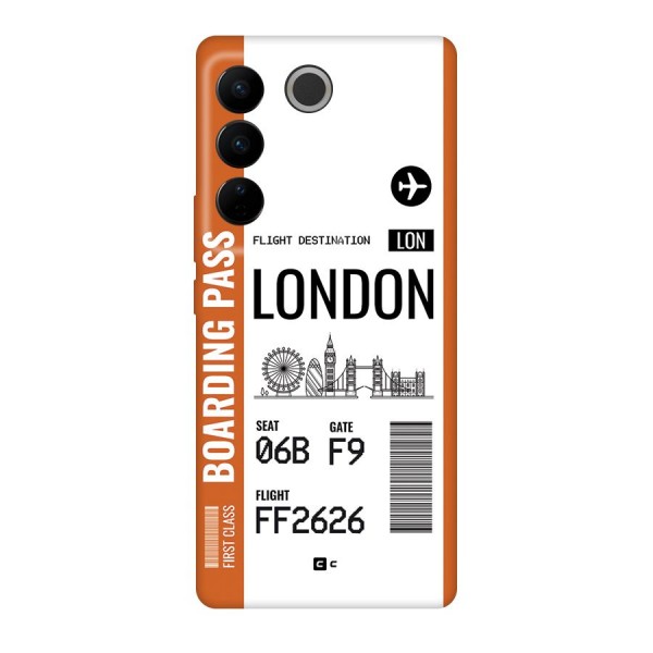 London Boarding Pass Back Case for Vivo V27