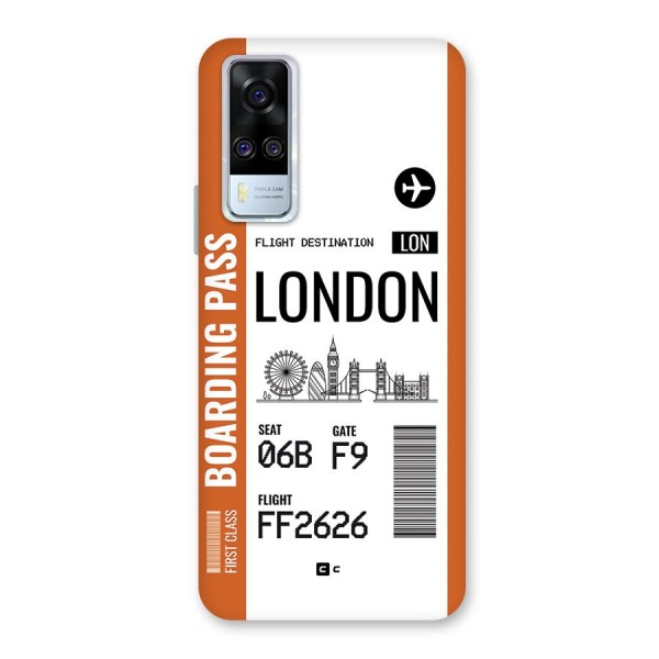London Boarding Pass Back Case for Vivo Y51