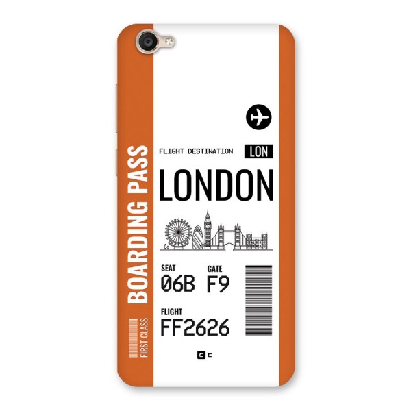 London Boarding Pass Back Case for Vivo Y55s