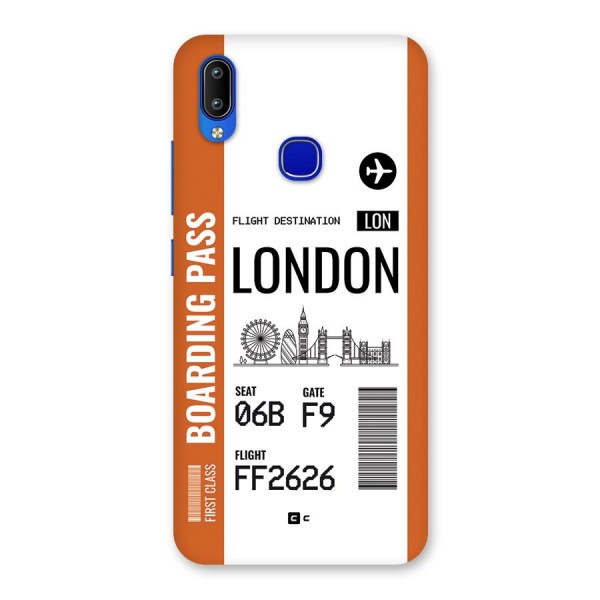 London Boarding Pass Back Case for Vivo Y91