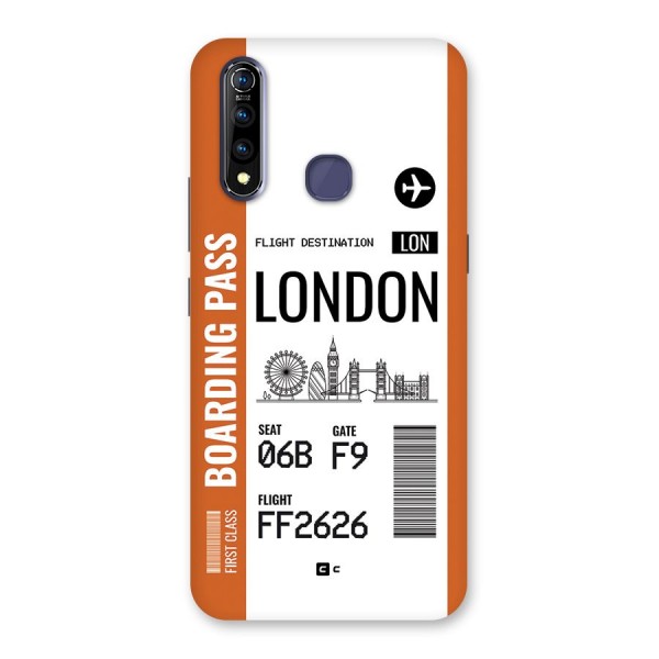 London Boarding Pass Back Case for Vivo Z1 Pro