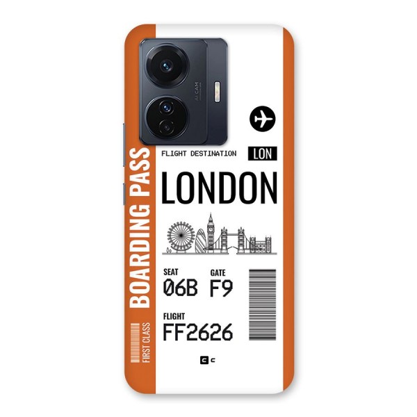 London Boarding Pass Back Case for Vivo iQOO Z6 Pro