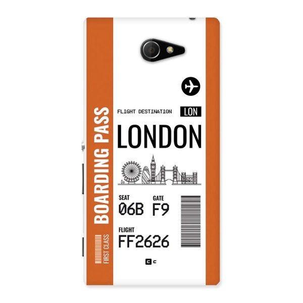 London Boarding Pass Back Case for Xperia M2