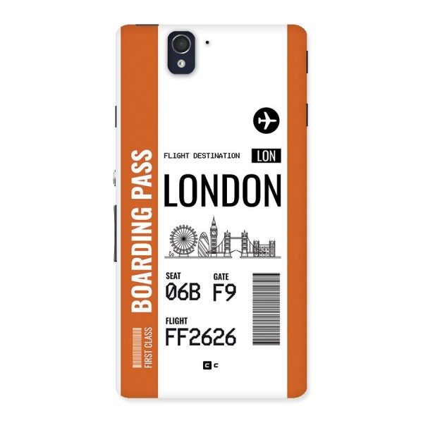 London Boarding Pass Back Case for Xperia Z