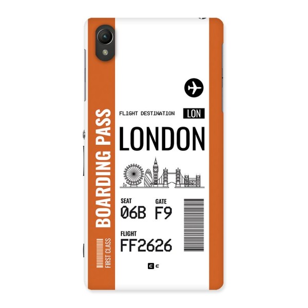 London Boarding Pass Back Case for Xperia Z2
