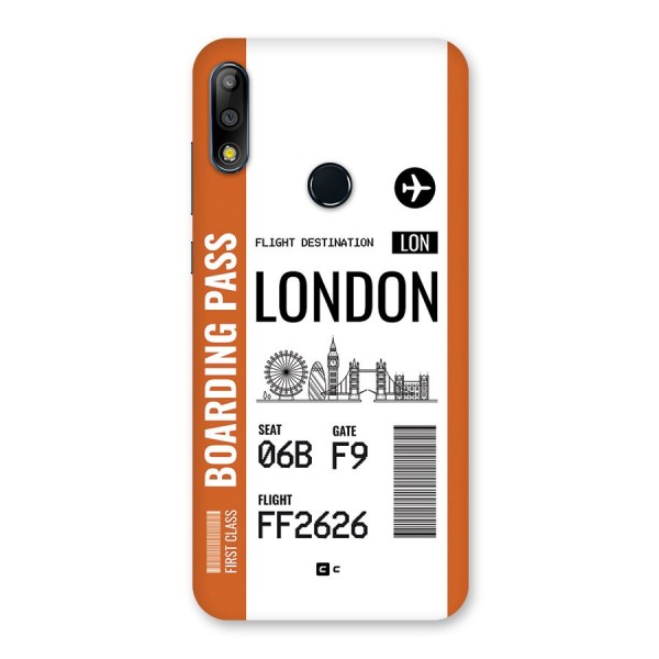 London Boarding Pass Back Case for Zenfone Max Pro M2