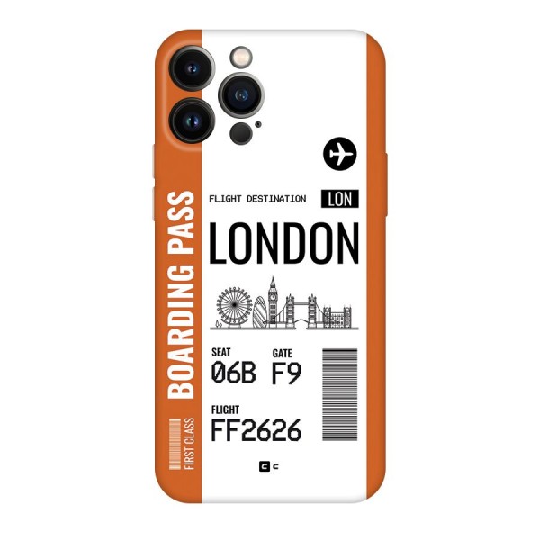 London Boarding Pass Back Case for iPhone 13 Pro Max