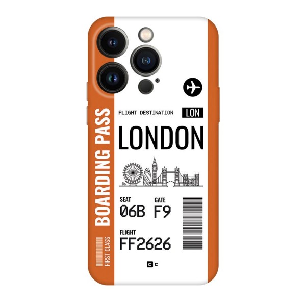 London Boarding Pass Back Case for iPhone 14 Pro