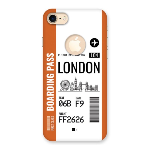 London Boarding Pass Back Case for iPhone 8 Logo Cut