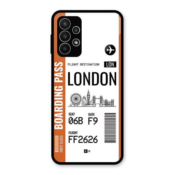 London Boarding Pass Glass Back Case for Galaxy A23