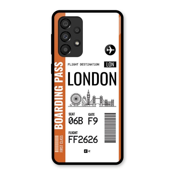 London Boarding Pass Glass Back Case for Galaxy A33 5G