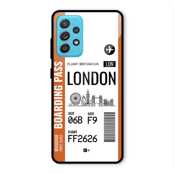 London Boarding Pass Glass Back Case for Galaxy A52