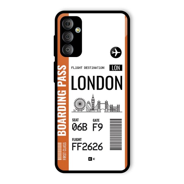 London Boarding Pass Glass Back Case for Galaxy F23