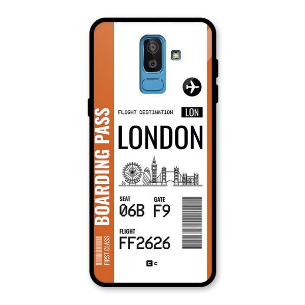 London Boarding Pass Glass Back Case for Galaxy J8