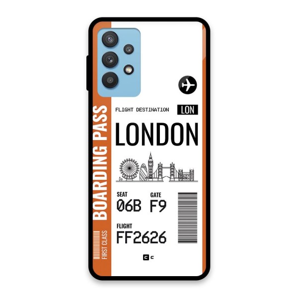 London Boarding Pass Glass Back Case for Galaxy M32 5G