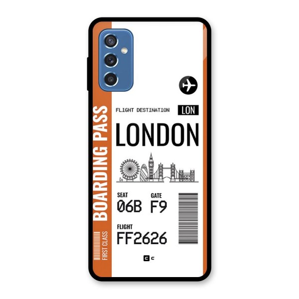 London Boarding Pass Glass Back Case for Galaxy M52 5G