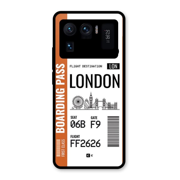 London Boarding Pass Glass Back Case for Mi 11 Ultra