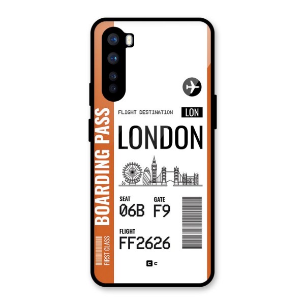 London Boarding Pass Glass Back Case for OnePlus Nord