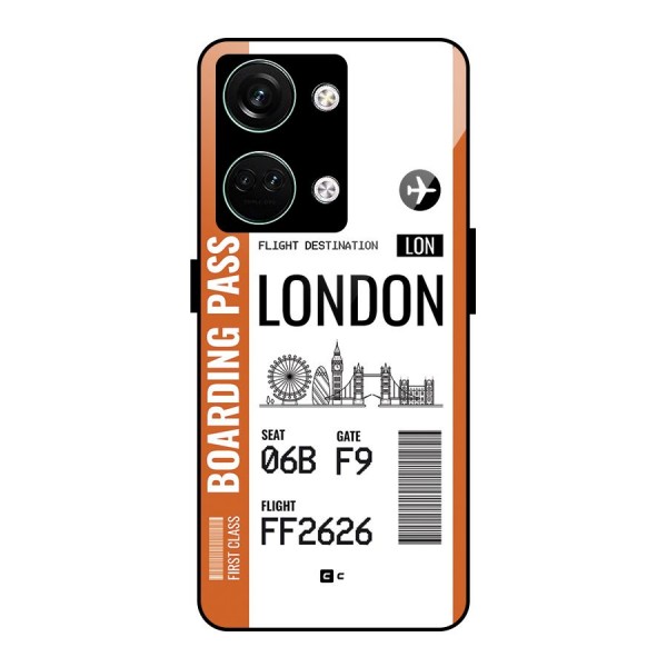 London Boarding Pass Glass Back Case for Oneplus Nord 3