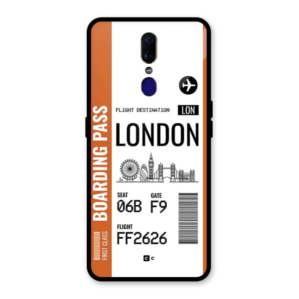 London Boarding Pass Glass Back Case for Oppo F11