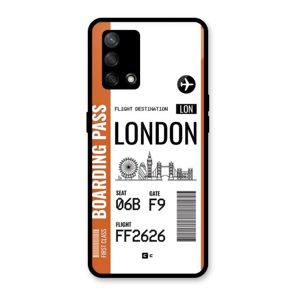 London Boarding Pass Glass Back Case for Oppo F19