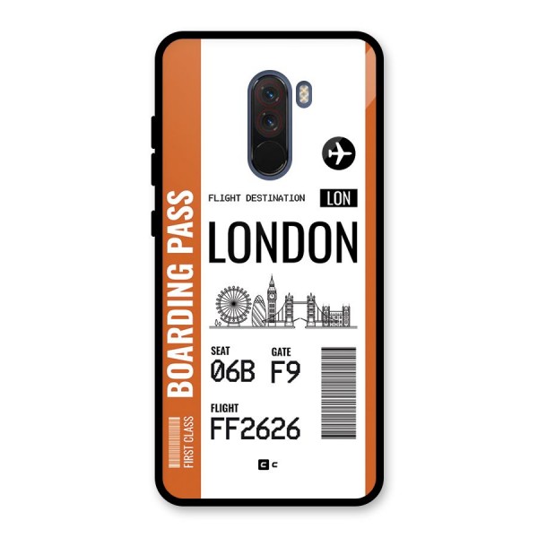 London Boarding Pass Glass Back Case for Poco F1