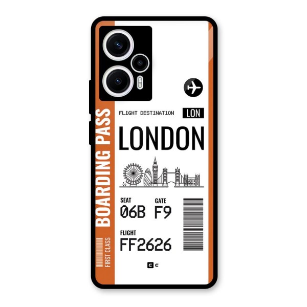 London Boarding Pass Glass Back Case for Poco F5